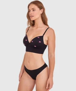Alyssia Push Up Wirefree - Black/Print