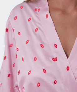 Angelica Kisses Short Wrap - Print/Pink
