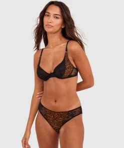 Angelique High Leg Brazilian Knicker - Print Animal