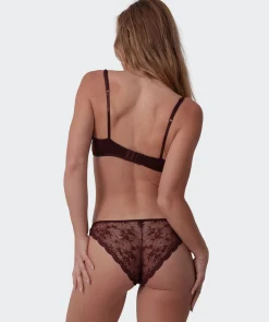 Anusha High Leg Brazilian Knicker - Dark Brown