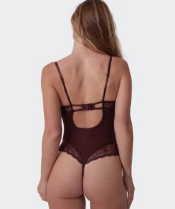 Anusha Longline Bodysuit - Dark Brown