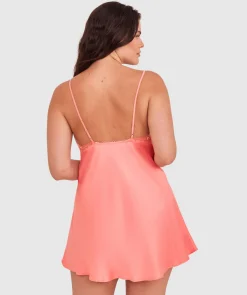 Arla Short Slip - Dark Coral