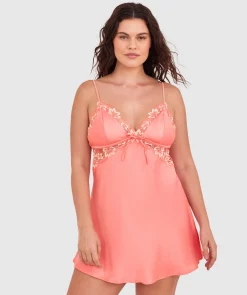 Arla Short Slip - Dark Coral