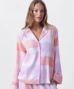Azlin Long Sleeve Shirt - Print Check