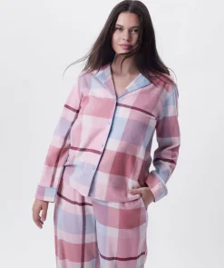 Azlin Long Sleeve Shirt-Print Check / Dusty Pink