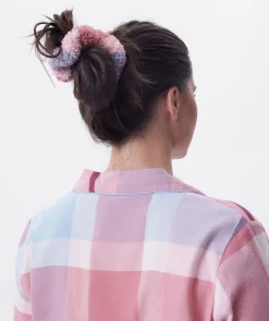 Azlin Scrunchie-Print Check / Pink