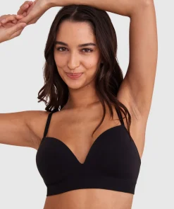 Base Layers Plunge Wirefree Bra - Black