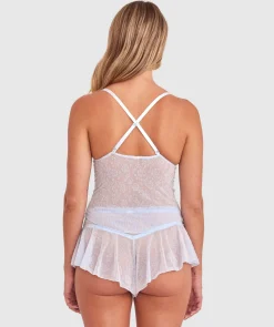Beatrix French Knicker - Pale Blue/Pink