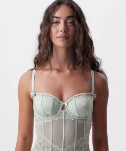 Bethany Balconette Bodysuit - Light Green