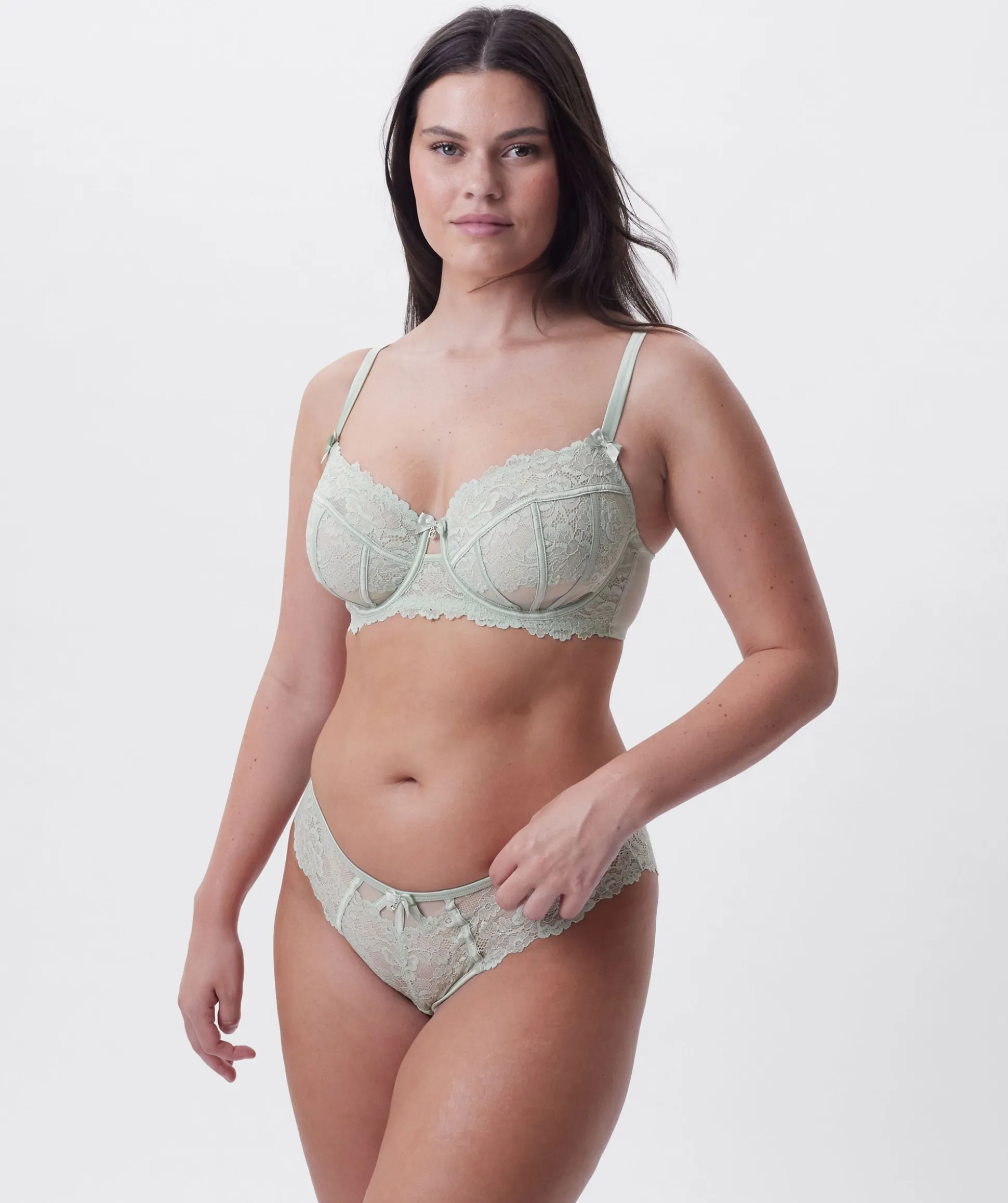 Bethany Brazilian Knicker - Light Green
