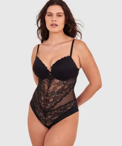 Bethany Essentials Push Up Bodysuit - Black