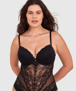 Bethany Essentials Push Up Bodysuit - Black
