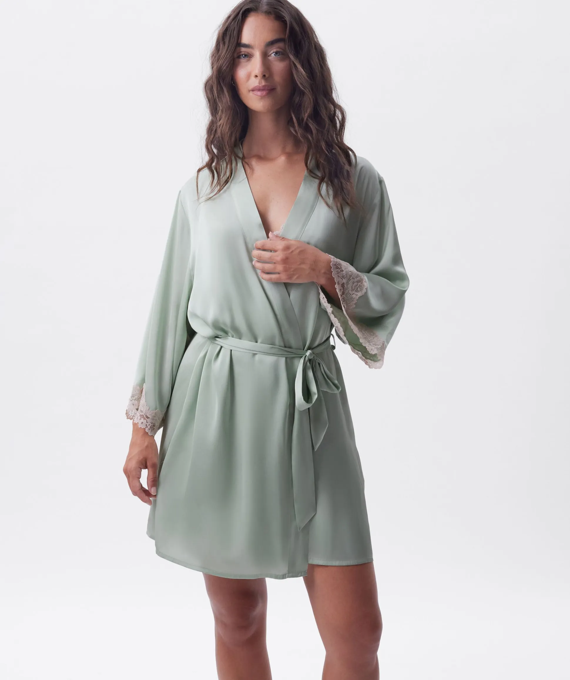 Bethany Short Wrap - Light Green
