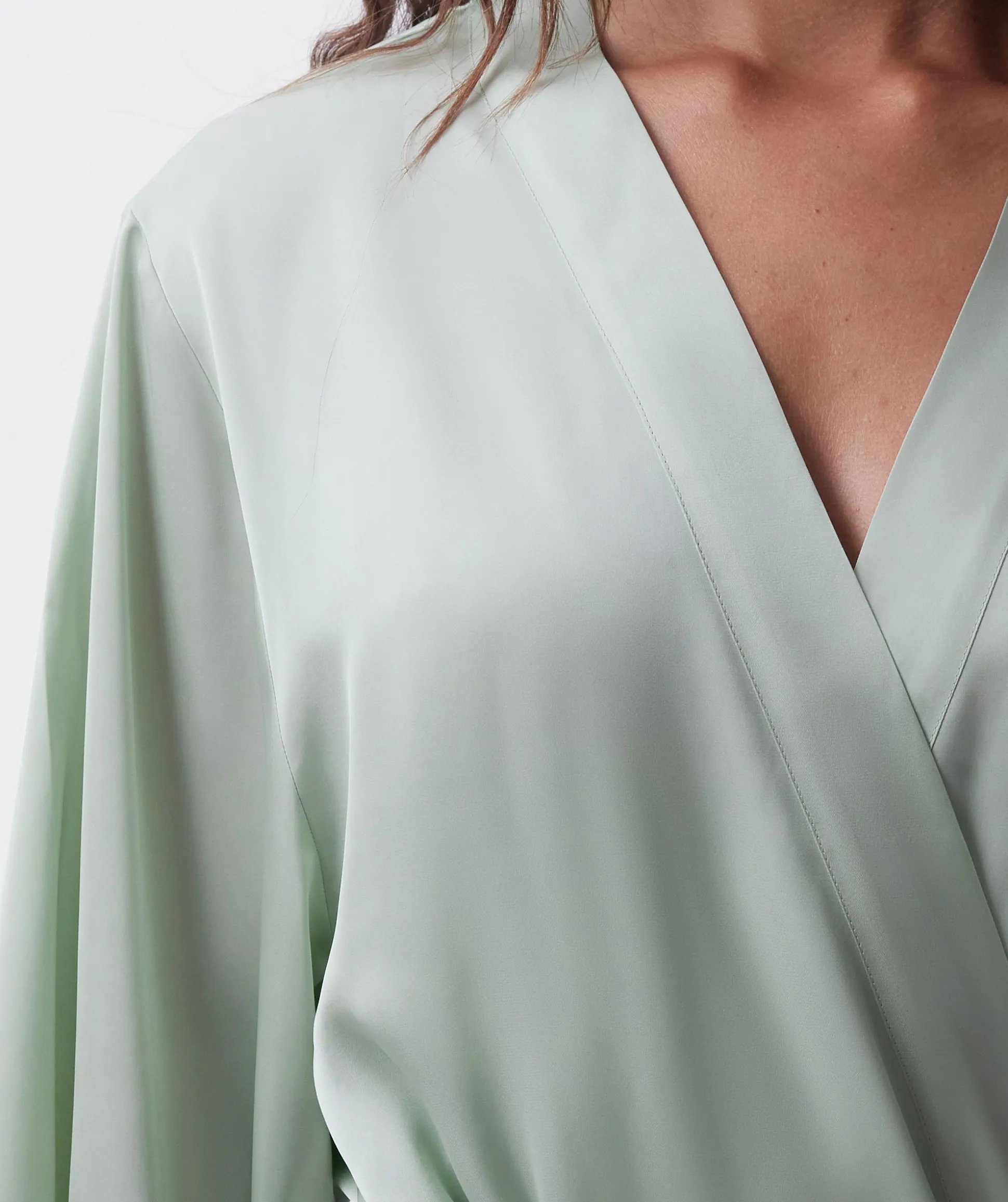 Bethany Short Wrap - Light Green
