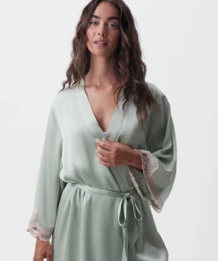 Bethany Short Wrap - Light Green