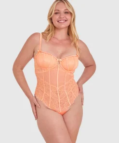 Bethany Unlined Bodysuit - Light Coral