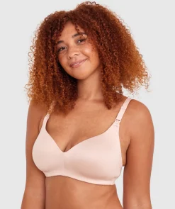 Body Bliss Full Cup Maternity Wirefree Bra - Blush Pink