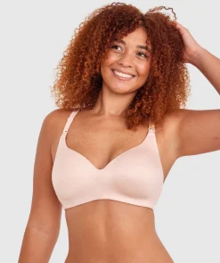 Body Bliss Full Cup Maternity Wirefree Bra - Blush Pink