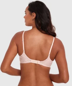 Body Bliss Lace Contour Plunge Bra - Blush Pink