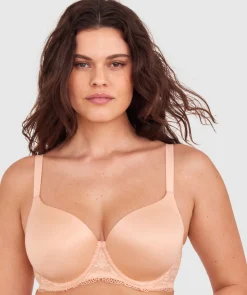 Body Bliss Lace Full Cup Bra - Light Coral