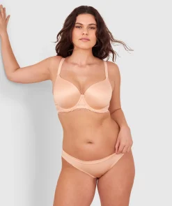 Body Bliss Lace Full Cup Bra - Light Coral