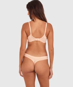 Body Bliss Lace Lightly Lined Bra - Light Coral