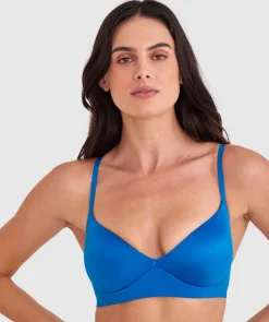 Body Bliss Plunge Wirefree Push Up - Teal