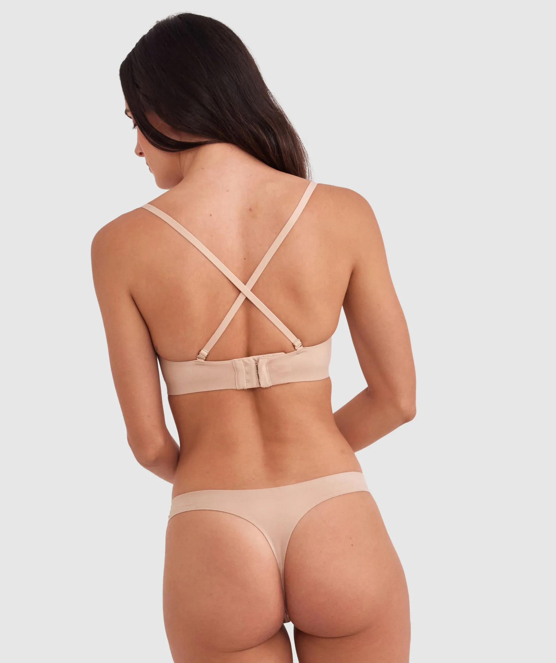 Body Bliss Plunge Wirefree Push Up - Nude 2