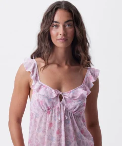 Camille Short Slip - Print Floral