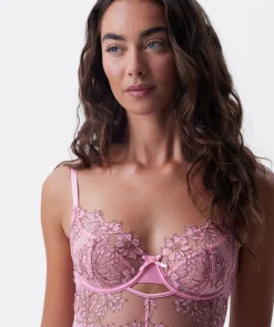 Chantalle Underwire Bodysuit Bra - Pink