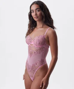 Chantalle Underwire Bodysuit Bra - Pink