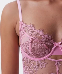 Chantalle Underwire Bodysuit Bra - Pink
