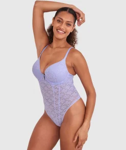 Charli Push Up Bodysuit - Light Blue
