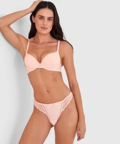 Chrissy High Leg G String - Blush Pink