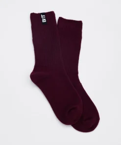Chunky Rib Socks - Berry