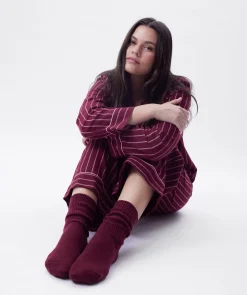 Chunky Rib Socks - Berry