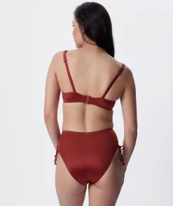 Corsica High Waist Swim Bottom - Rust