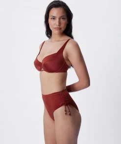Corsica High Waist Swim Bottom - Rust
