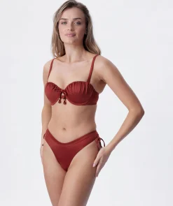 Corsica Strapless Balconette Swim Top - Rust