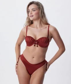 Corsica Strapless Balconette Swim Top - Rust