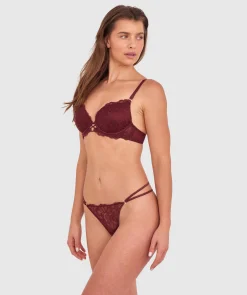 Daisy Lightly Lined Bra - Berry