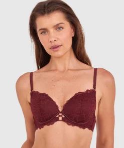 Daisy Lightly Lined Bra - Berry