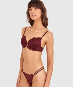 Daisy Lightly Lined Bra - Berry