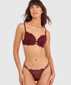 Daisy Lightly Lined Bra - Berry
