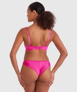 Dominique Lightly Lined Full Coverage Bra - Fuchsia Pink