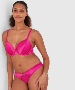 Dominique Lightly Lined Full Coverage Bra - Fuchsia Pink