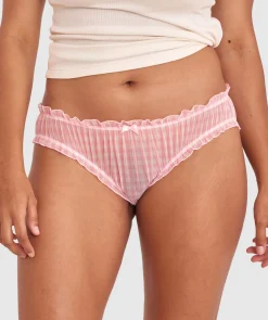 Dorothy Brazilian Knicker - Print Check/Pink