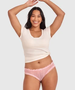 Dorothy Brazilian Knicker - Print Check/Pink