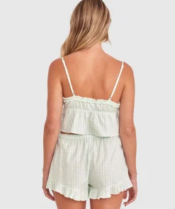 Dorothy Cami - Print Check/Light Green