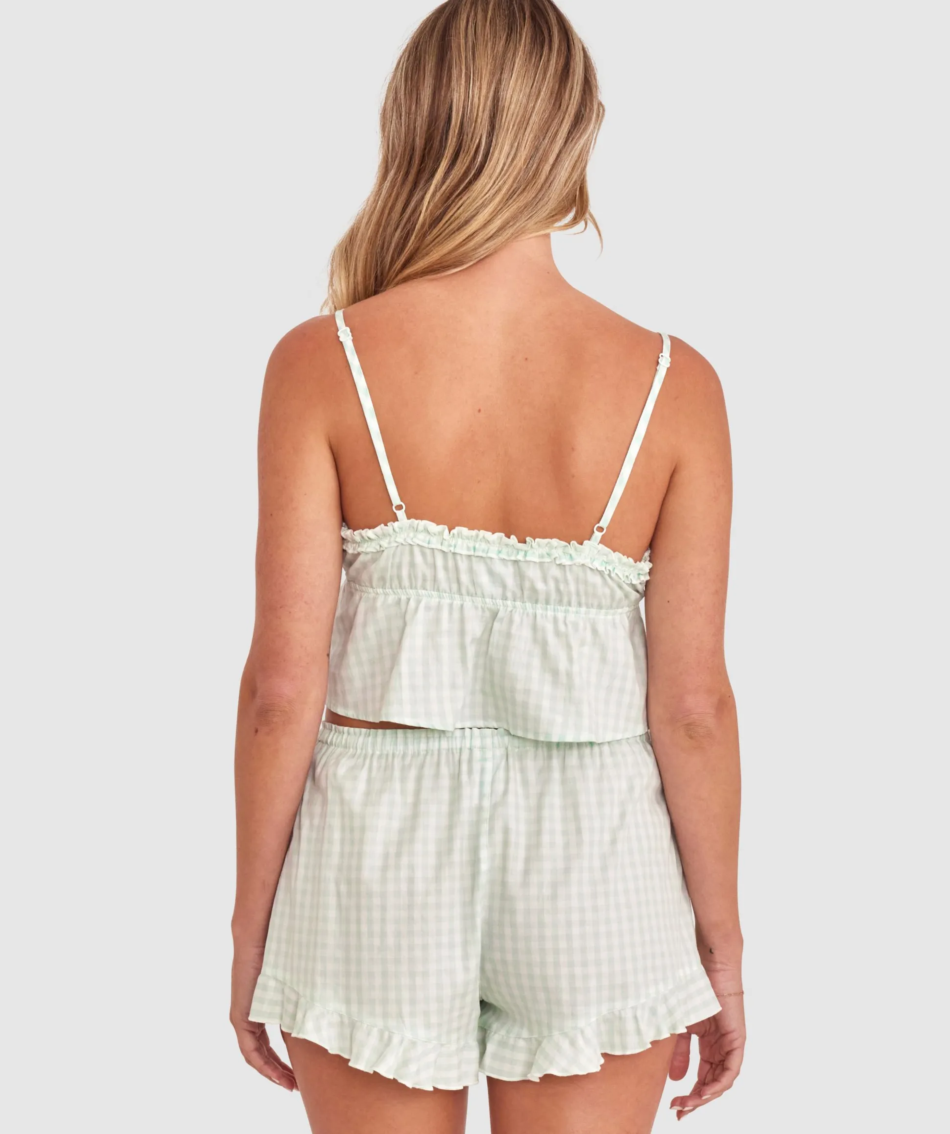 Dorothy Cami - Print Check/Light Green
